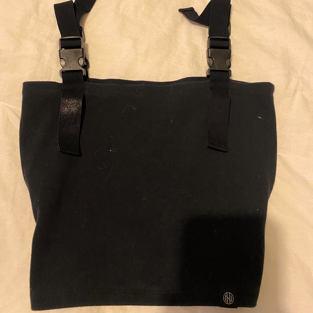 Buckle strap crop top